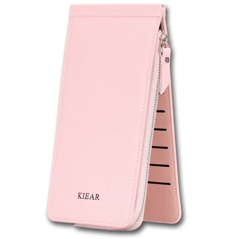 Unisex PU Leather Card Holder Wallet – Large Capacity & Zippered