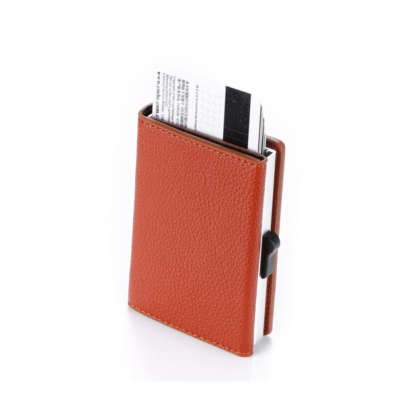 Metal Card Holder with Zipper – Auto Eject Credit Card Case