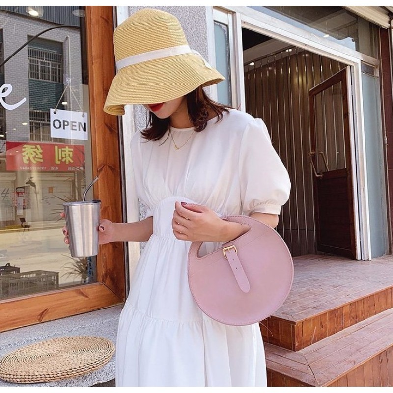 Small Round PU Handbag – European & American Fashion Bag