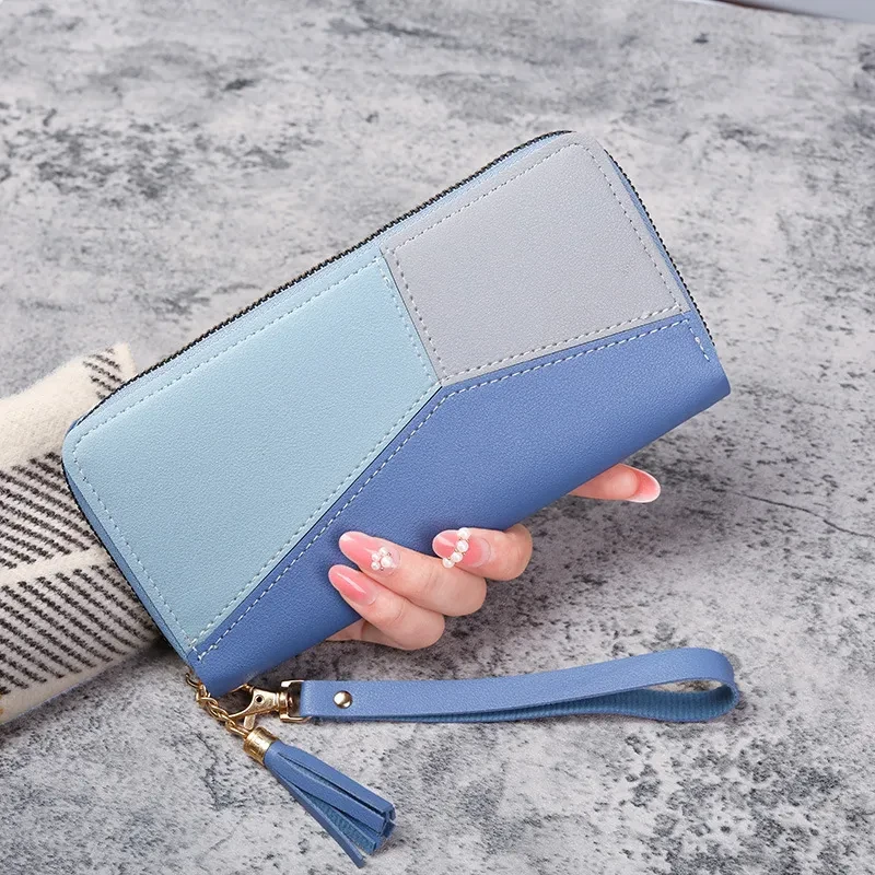 Trendy Splicing Coin Purse – Multi-Slot PVC Card Holder Wallet