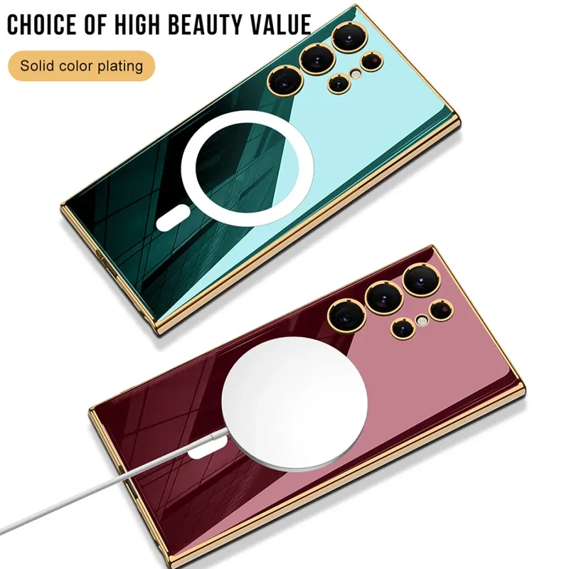 Samsung S24 Magnetic Phone Case β Wireless Charger Drop-Proof Cover