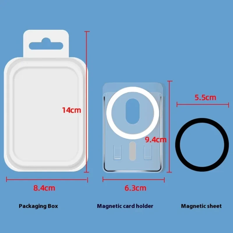 Transparent Magnetic Phone Card Holder – PC Sticker Wallet Case
