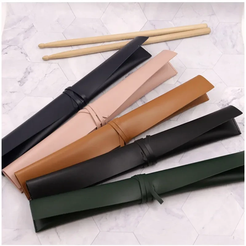 PU Leather Drumstick Holder – Compact Drum Stick Bag Case