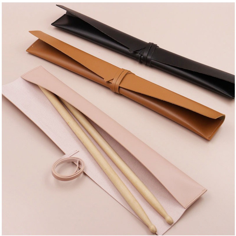 PU Leather Drumstick Holder – Compact Drum Stick Bag Case