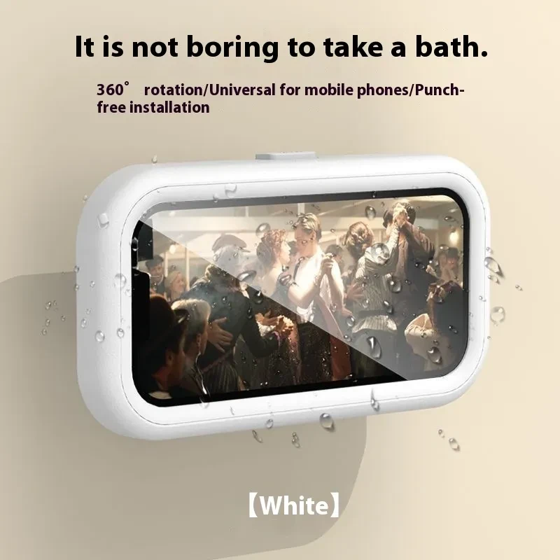 Waterproof Wall Phone Holder – Rotatable Touch Screen Shower Case