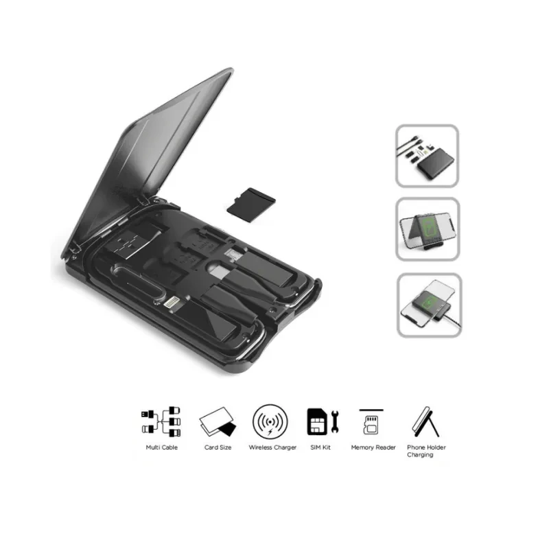 All-in-One Survival Card with Data Cables & Wireless Charging β M7