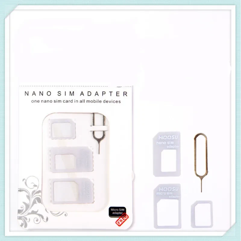 4-in-1 SIM Card Adapter Kit with Recovery Pin & Card Holder