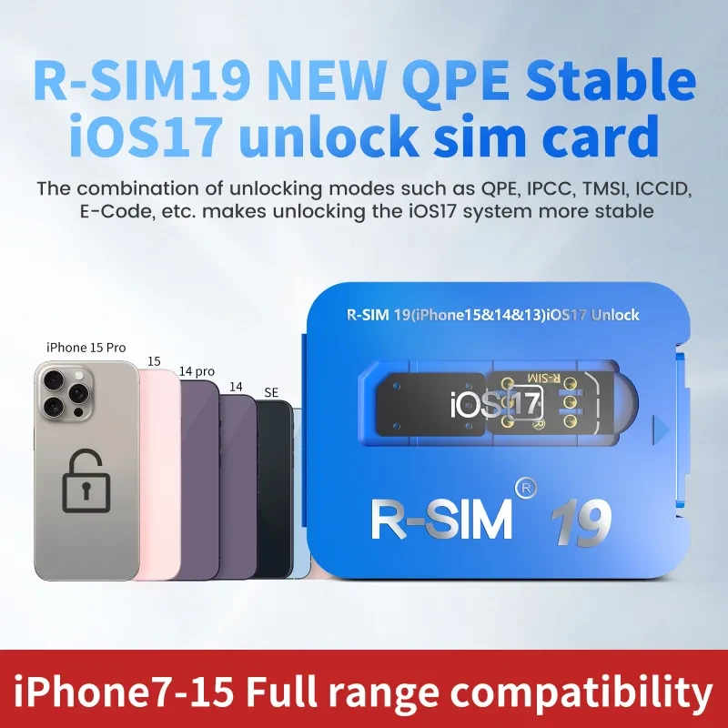 RSIM 19 iOS17 Unlock SIM – QPE Stable CLUB Card for iPhone