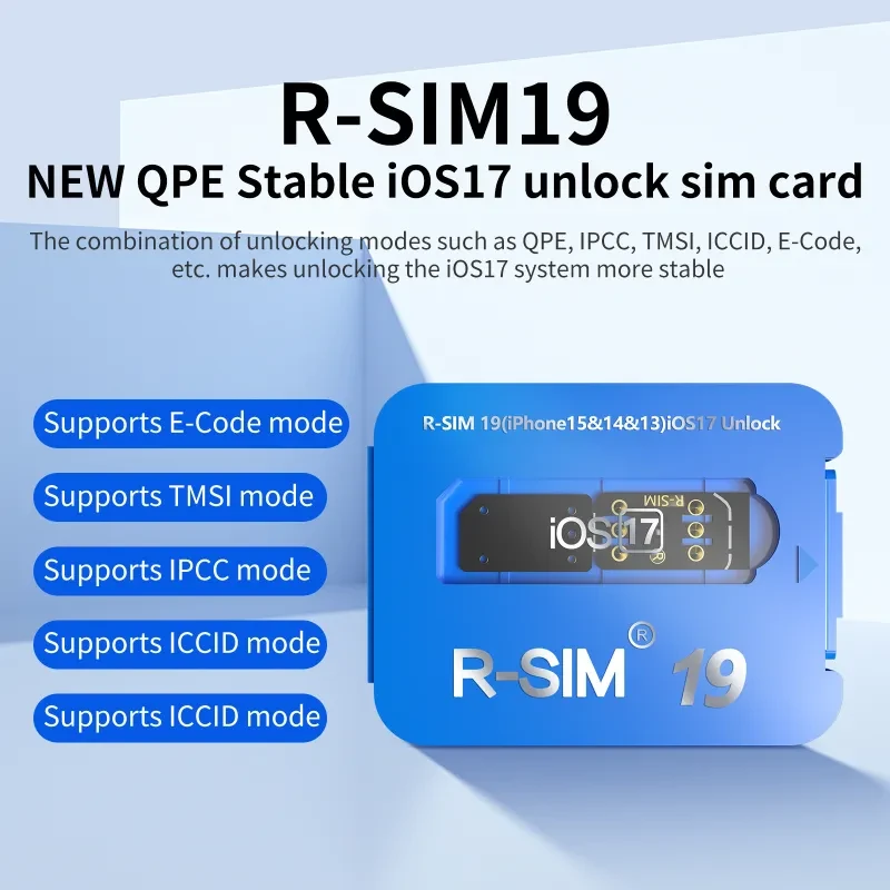 RSIM 19 iOS17 Unlock SIM – QPE Stable CLUB Card for iPhone