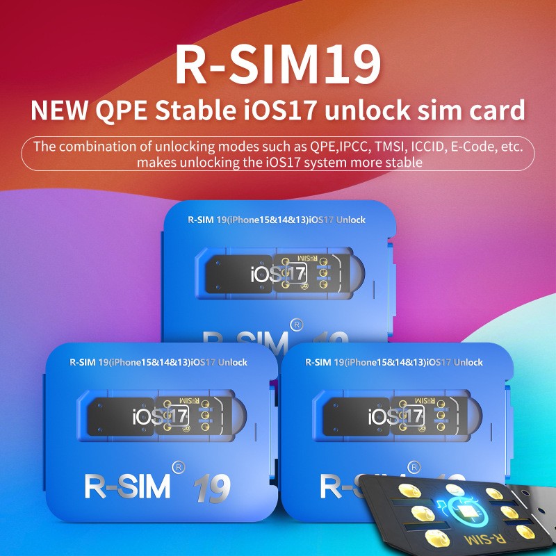 RSIM 19 iOS17 Unlock SIM – QPE Stable CLUB Card for iPhone