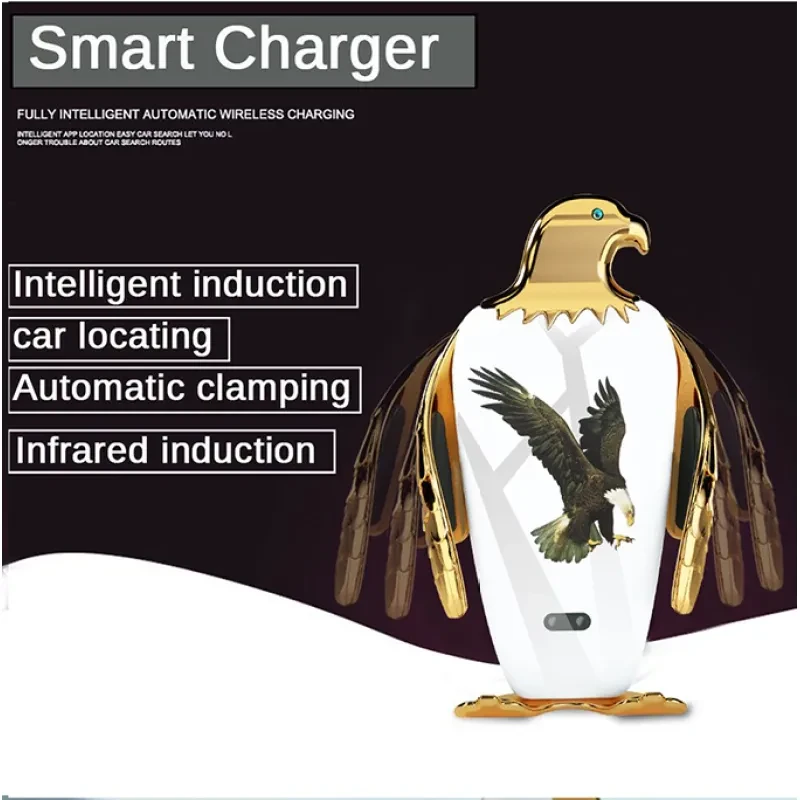 Eagle Car Phone Holder with Wireless Charging β Snap-On Mount