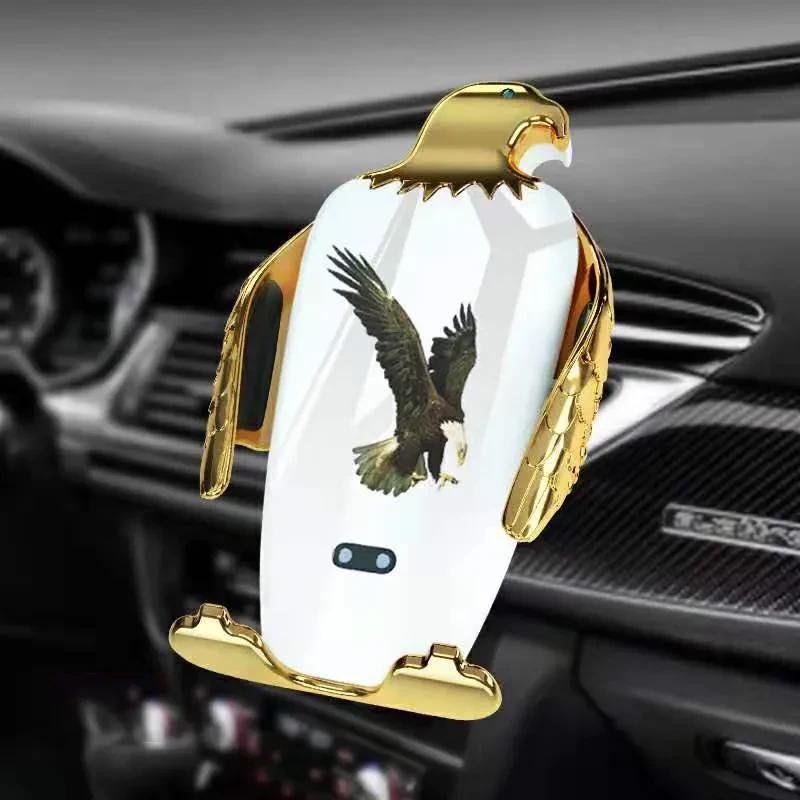 Eagle Car Phone Holder with Wireless Charging β Snap-On Mount