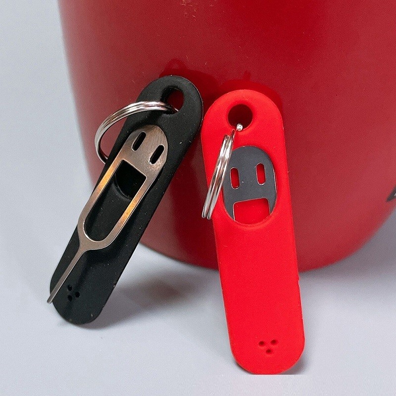 Invisible SIM Card Thimble Tool – Portable Pin with Silicone Case