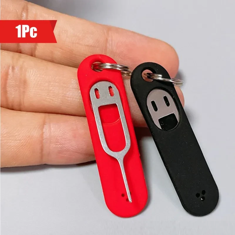 Invisible SIM Card Thimble Tool – Portable Pin with Silicone Case