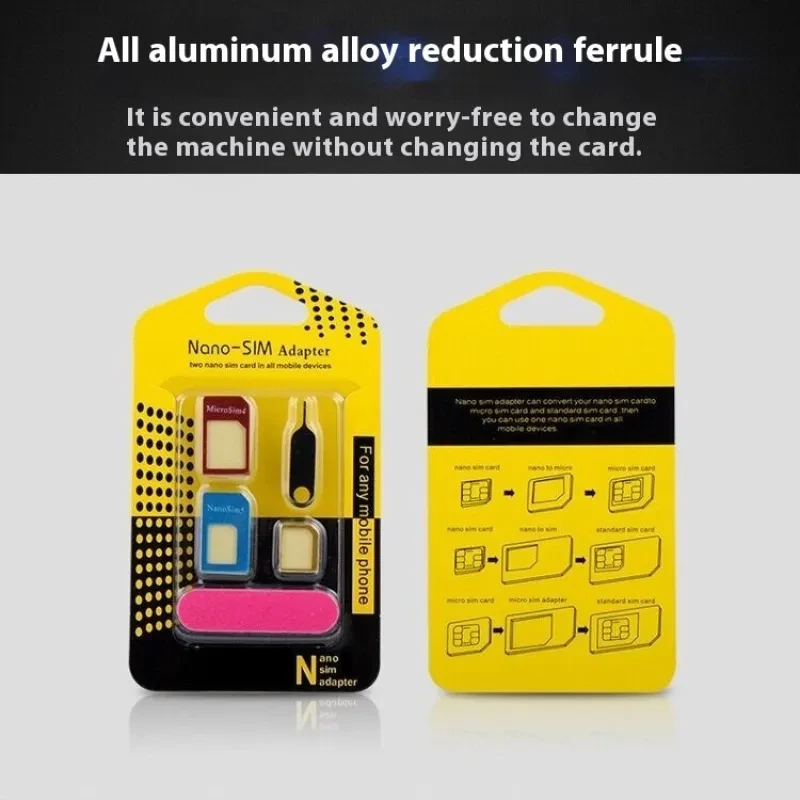 Metal SIM Card Adapter Set – 5-in-1 Aluminum Slot Restorer Kit