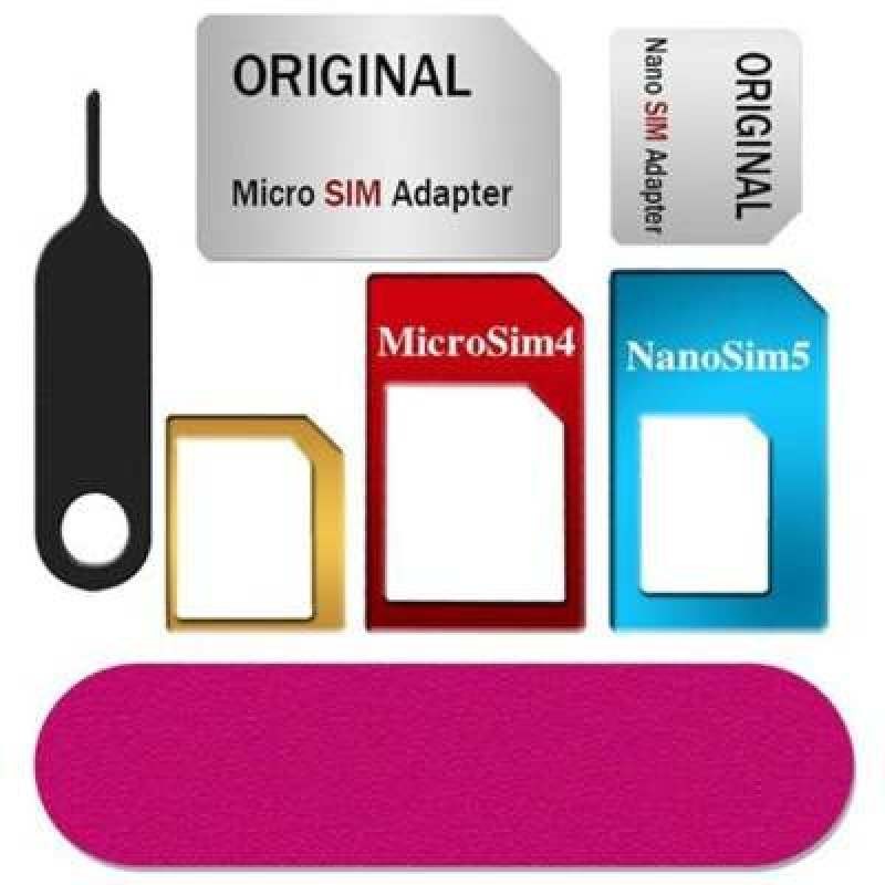 Metal SIM Card Adapter Set – 5-in-1 Aluminum Slot Restorer Kit