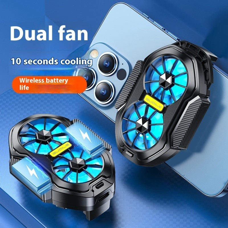 FS01 Twin Fan Phone Cooler – Air-Cooled Radiator with Charging