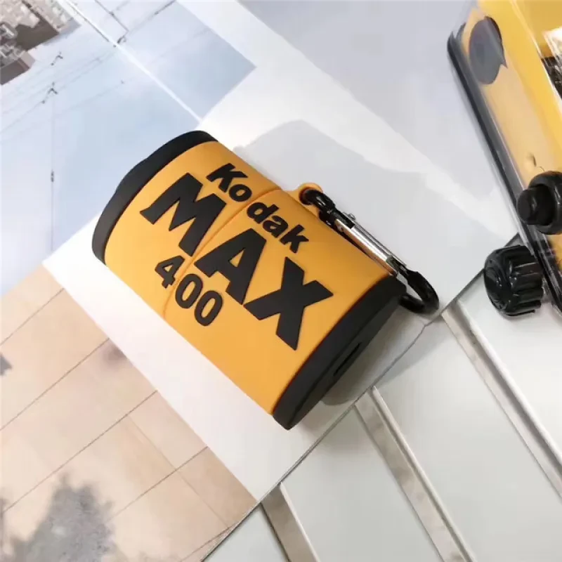 3D Film Roll AirPods Case – Soft Silicone Fuji Kodak Cover