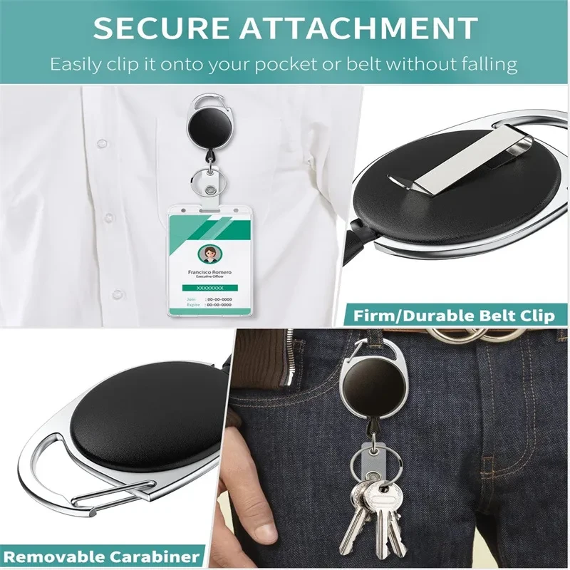 Retractable Badge Clip β Plastic Card Holder with Reel