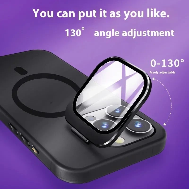 Anti-Drop Magnetic iPhone Case with Invisible Kickstand