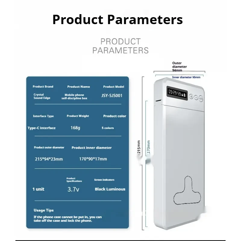 Phone Lock Box with Timer – Anti-Addiction Tool for Kids & Adults