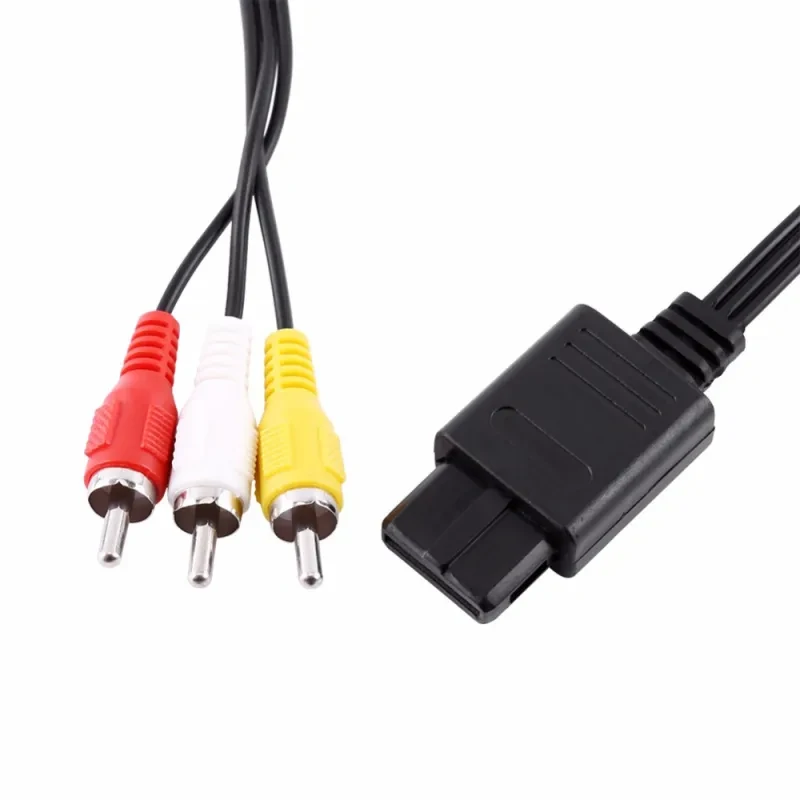 N64 AV Composite Cable – Audio Video TV Cord for Nintendo 64, 1.8M