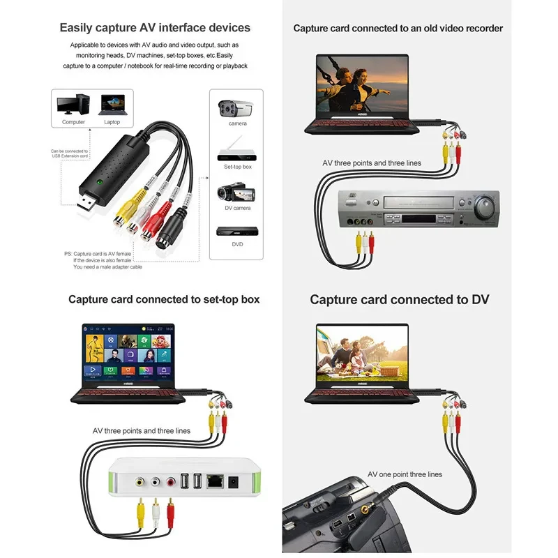 USB Video Capture Card – Single Channel HDMI to USB Adapter