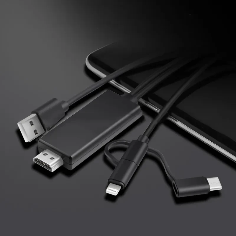3-in-1 MHL to HDMI Adapter Cable – 1080P HDTV for Phone to TV