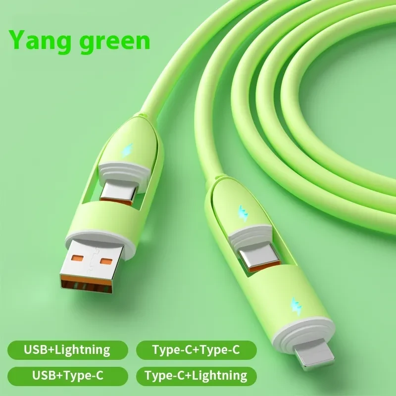 ColorPop 4-in-1 Silicone Cable β Fast Charge Meets Style