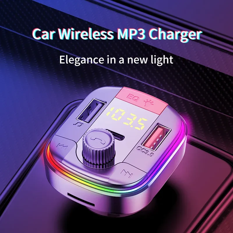 832 Car MP3 Player β Bluetooth, QC3.0 Charger, LED Light Display