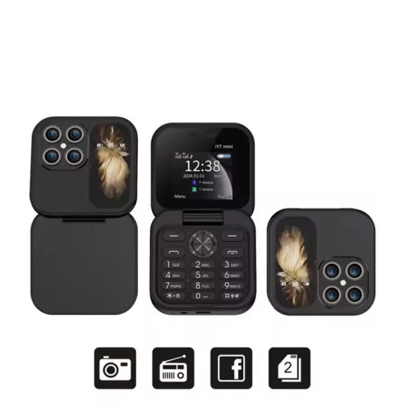 Flip Dual SIM Phone – Folding Screen, 2G, Memory Card Support