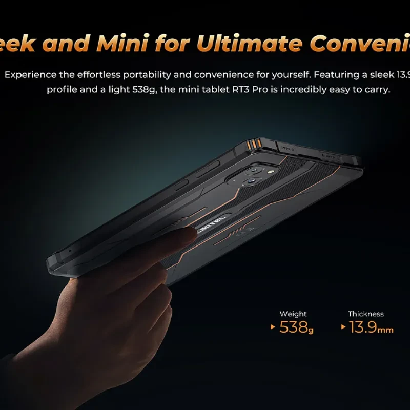 Oukitel RT3 Pro 8 Inch Mini Tablet – 4+128GB, 5150mAh, Android 14