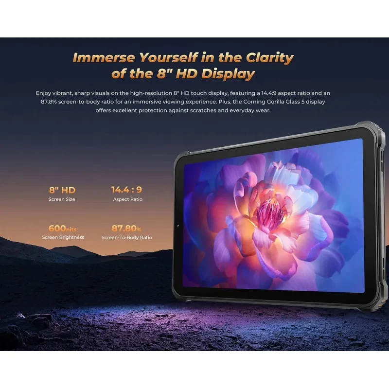 Oukitel RT3 Pro 8 Inch Mini Tablet – 4+128GB, 5150mAh, Android 14