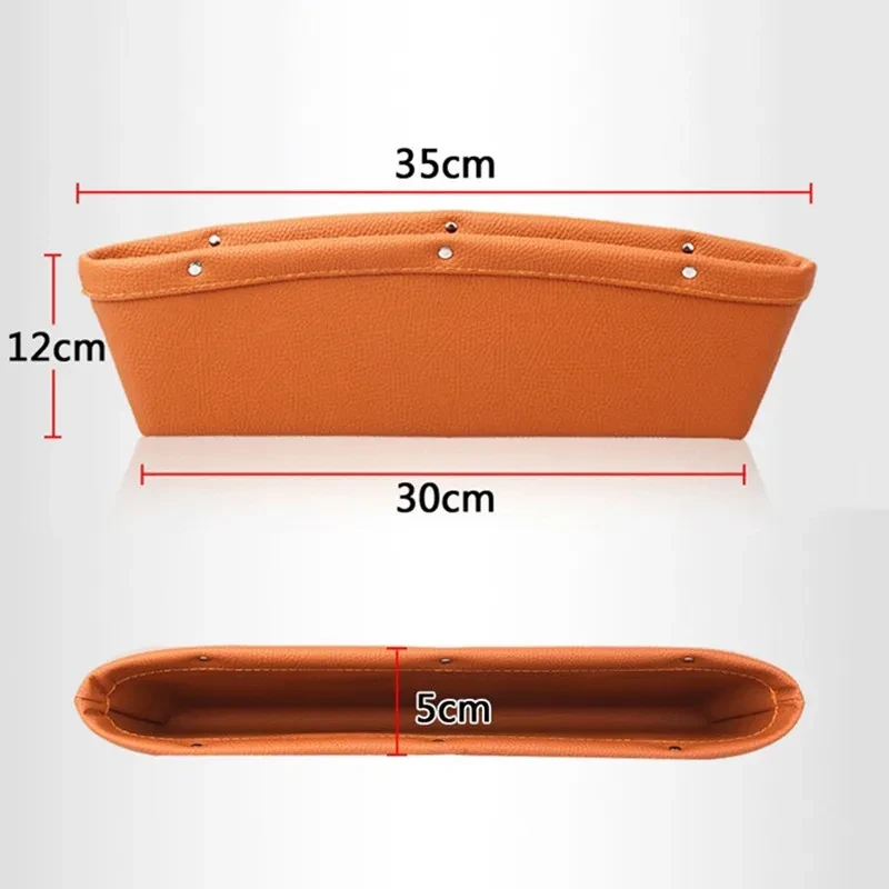 PU Leather Car Seat Gap Organizer – Storage Box for Phones & Keys