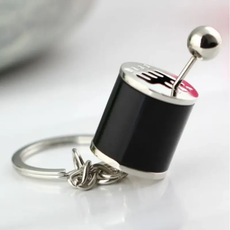 Metal Gear Shift Key Chain – 6-Speed Shifter Keyring for Car Lovers