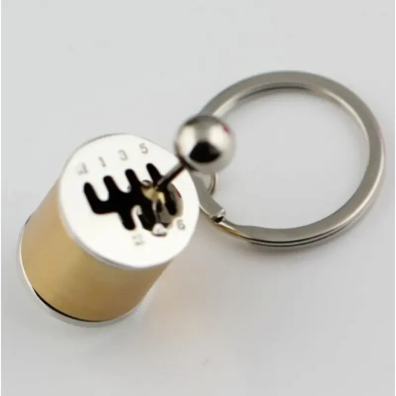 Metal Gear Shift Key Chain – 6-Speed Shifter Keyring for Car Lovers