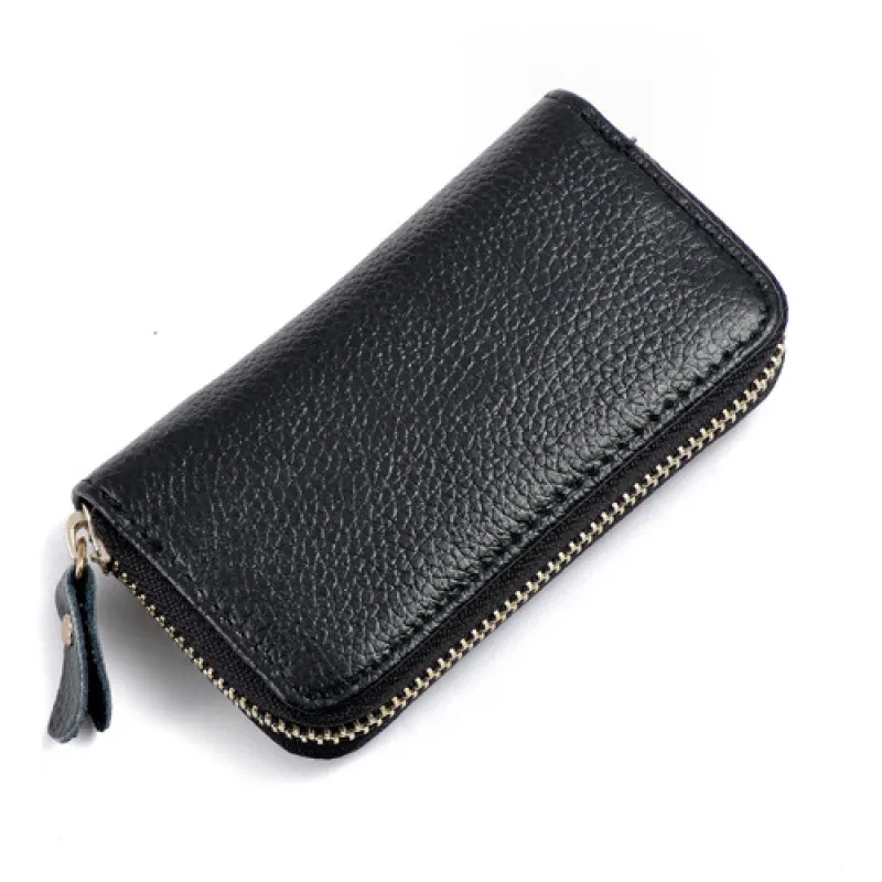 Mini Zipper Leather Key Bag – Keychain Wallet for Men & Women