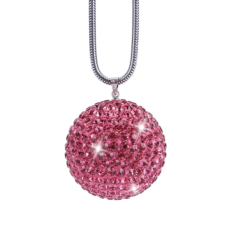 Crystal Ball Car Pendant – Diamond Rhinestone Interior Decor