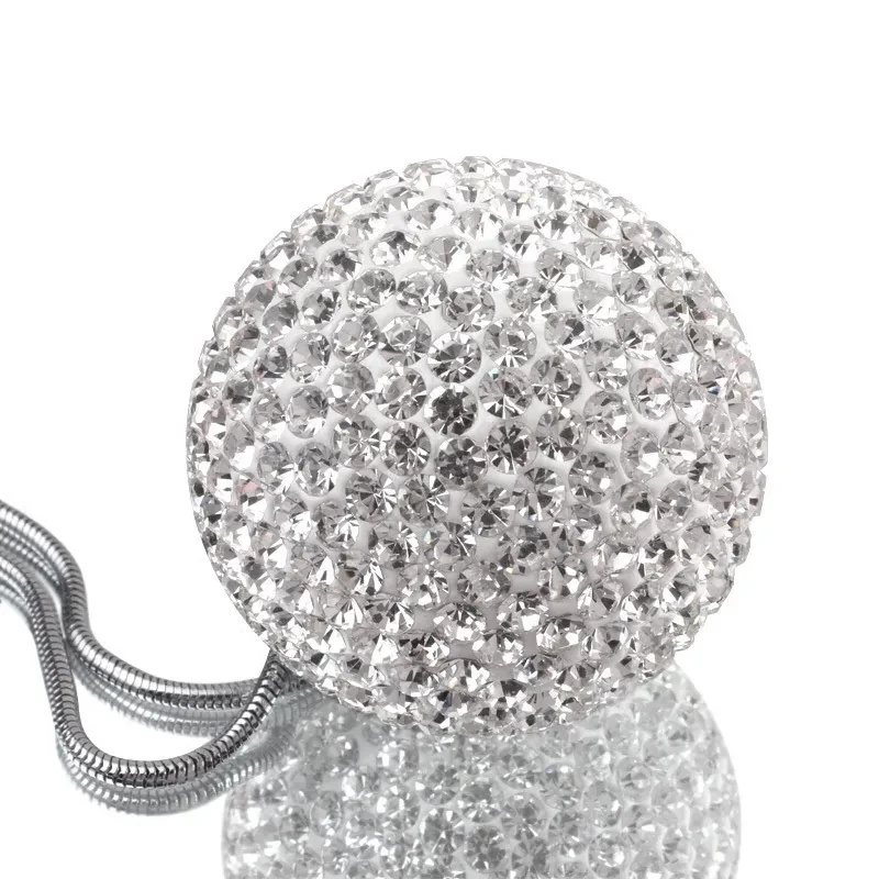Crystal Ball Car Pendant – Diamond Rhinestone Interior Decor