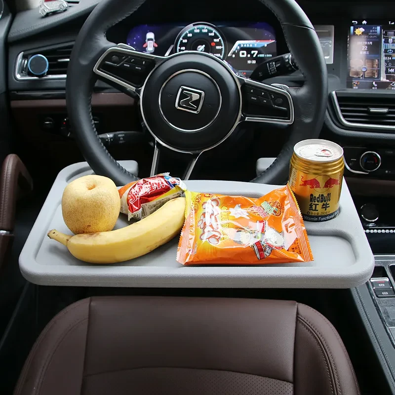 Universal Car Steering Wheel Tray – Foldable Desk for Work & Meals