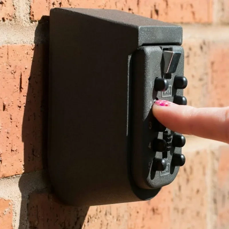 Wall-Mounted Key Lock Box – Waterproof Metal Password Safe