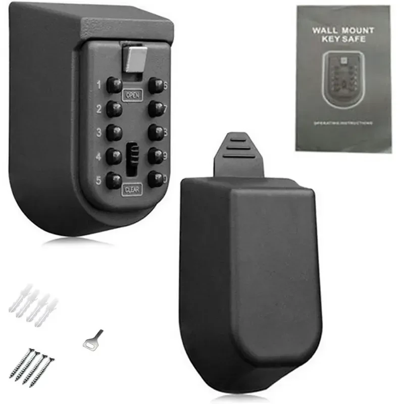 Wall-Mounted Key Lock Box – Waterproof Metal Password Safe