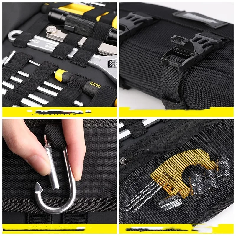 Motorcycle Repair Tool Kit Bag – Foldable Storage Bag with Straps