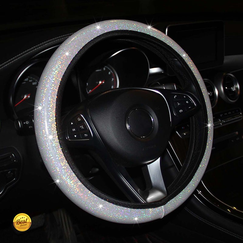 Elastic Glitter Sequin Car Steering Wheel Cover β 38cm, No Inner Ring