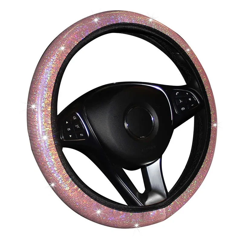 Elastic Glitter Sequin Car Steering Wheel Cover β 38cm, No Inner Ring