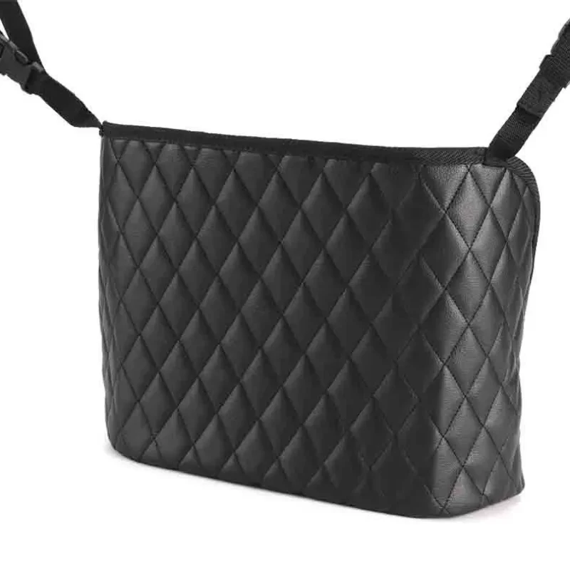 Premium PU Leather Car Handbag Holder & Seat Gap Organizer