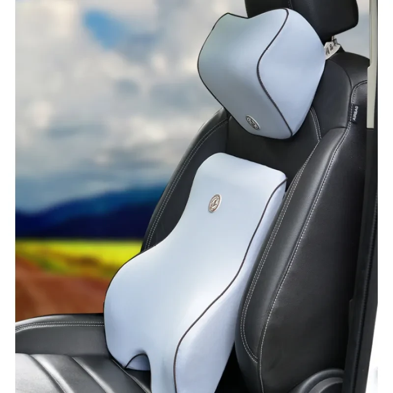 Orthopedic Car Seat Cushion Set β Memory Foam Back & Headrest
