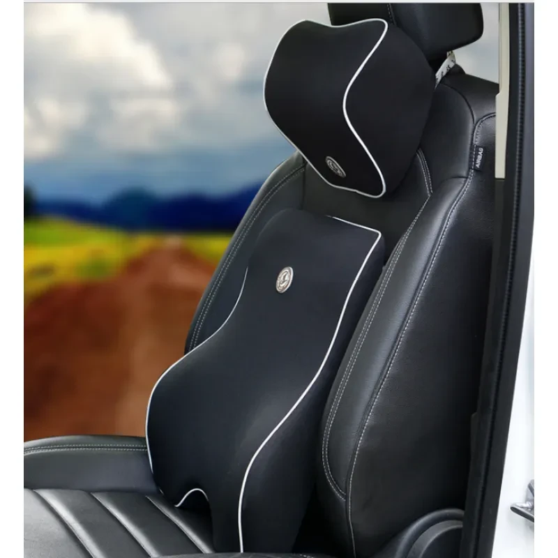Orthopedic Car Seat Cushion Set β Memory Foam Back & Headrest