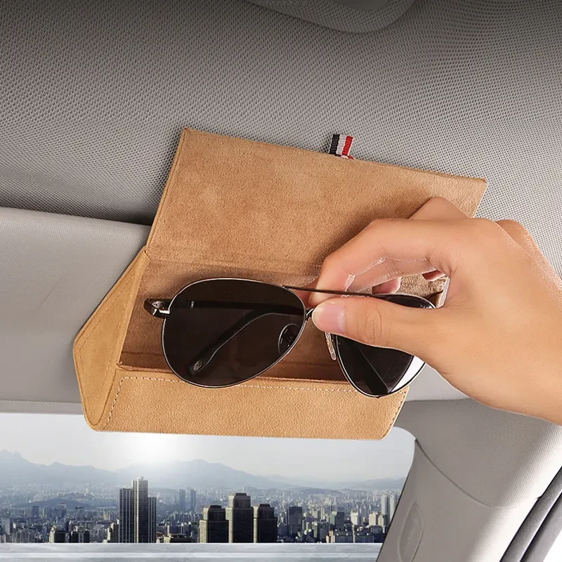 DabbOo Leather Sun Visor Glasses Case for Bentley β Premium Holder