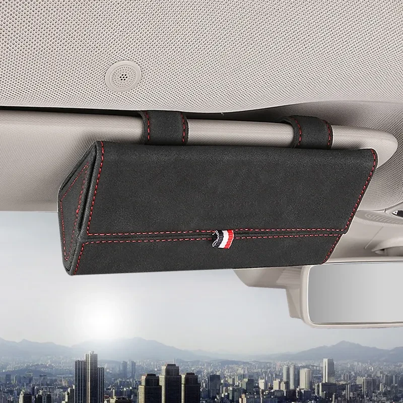DabbOo Leather Sun Visor Glasses Case for Bentley β Premium Holder